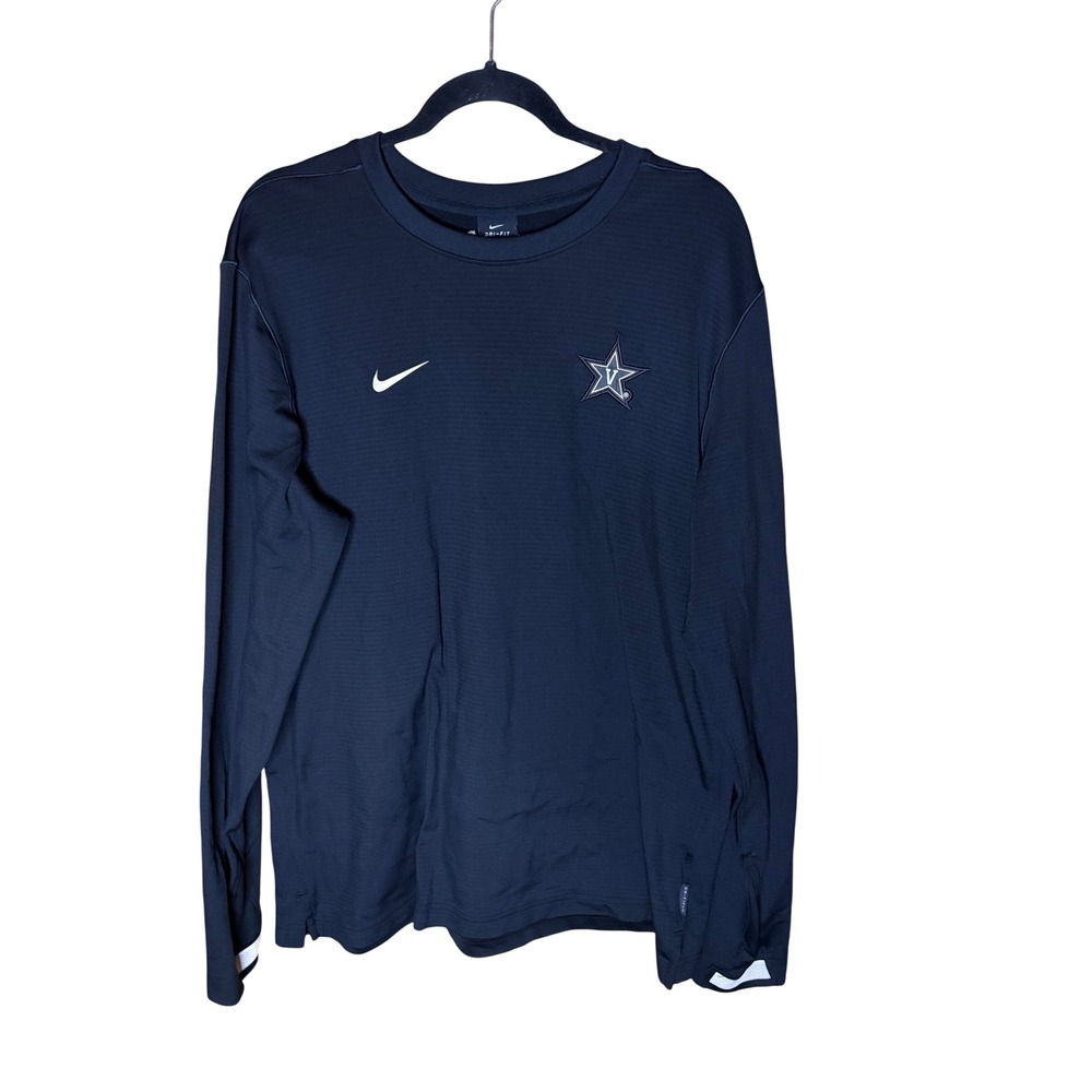 Nike Vanderbilt Commodores Dri-FIT Long Sleeve Shirt Mens Large Black On-Field